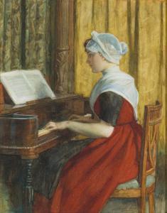 van der WAAY Nicolaas 1855-1936,Piano Player,Strauss Co. ZA 2023-08-14