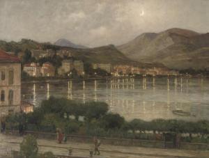 van der WAAY Nicolaas 1855-1936,view of the lake Lugano by night,Christie's GB 2010-03-09