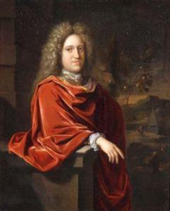van der WERFF Pieter 1665-1722,Portrait d'homme au manteau rouge,1704,Joron-Derem FR 2021-06-23