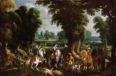 van der WYHEN Jacques 1588-1640,Caccia in paesaggio boschivo,Finarte IT 2005-06-09