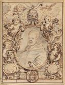 VAN DIEPENBECK Abrham 1596-1675,Portrait du pape Innocent X,Aguttes FR 2012-03-20