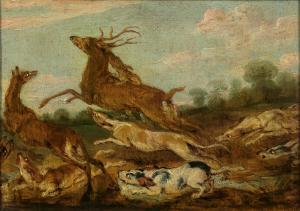 van DIEPENBEECK Abraham Jansz 1596-1675,Hounds chasing a stag,Palais Dorotheum AT 2023-06-21