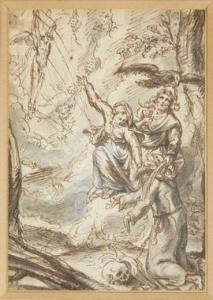 VAN DIEPENBEEK A. 1607-1675,Apparition du Christ,Mercier & Cie FR 2021-07-04