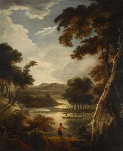 van DIEST Adriaen 1655-1704,A pair of landscapes: A wooded river landscape wit,Sotheby's 2023-12-07
