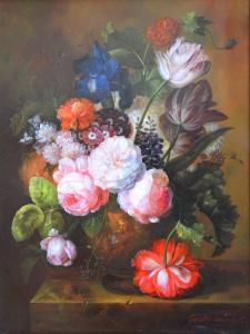 VAN DIEST Cornelis,Still life study of flowers in a vase,Andrew Smith and Son GB 2014-03-25