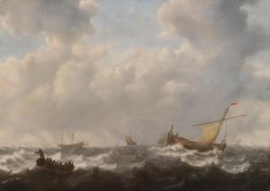 van DIEST Jeronymus II 1631-1673,Ruderboot, Smalschip und weitere Sc,1650-60,im Kinsky Auktionshaus 2023-11-28