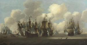 van DIEST Willem Hermansz 1600-1673,The Battle of the Sound,Bonhams GB 2024-04-10