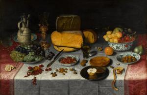 VAN DIJCK FLORIS 1575-1651,A uitgestald or \‘display piece\’ still life of fr,Sotheby's 2022-12-07