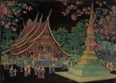 VAN DON PHAM 1917-2000,Temple au Laos,1949,Aguttes FR 2021-11-29