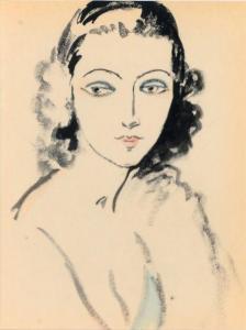 VAN DONGEN Kees 1877-1968,Portrait de femme,1925,Millon & Associés FR 2019-04-29