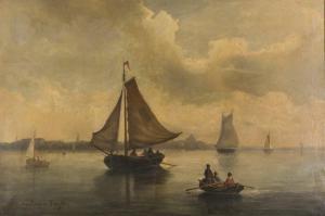 van DOORN Adrianus 1825-1903,Laguna con barche e velieri, Venezia,Babuino IT 2019-01-22