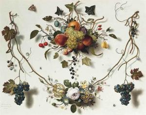 van DORNE Martin 1736-1808,A trompe l'oeil of swags of fruit and flowers,Christie's GB 2015-06-17