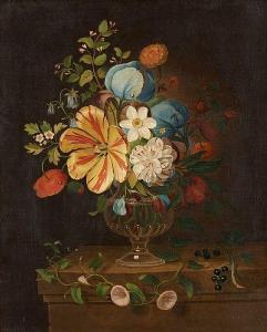 van DORNE Martin 1736-1808,Vase fleuri sur entablement,1803,Horta BE 2017-10-09