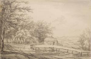 van DRIELST Egbert 1746-1818,View in Overveen, at the junction of the Elswoutla,Sotheby's 2023-01-25