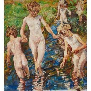 van DULMEN KRUMPELMAN Erasmus Bernard,BATHING GIRLS (W. JANTJE),1945,Waddington's 2019-06-08