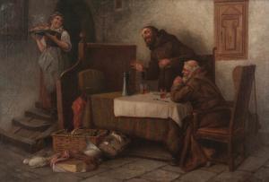 van DYCK Henri Joseph 1849-1934,Monks and a housekeeper,1904,Meissner Neumann CZ 2008-09-27