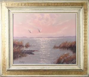 VAN DYK Jan,Cranes Flying Over Marshland,Simon Chorley Art & Antiques GB 2016-03-22