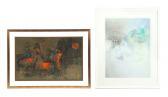 VAN DYKE AMERICAN Cynthia,FRAMED PRINT AND PASTEL. American, 2nd half-20th c,Garth's 2017-07-22