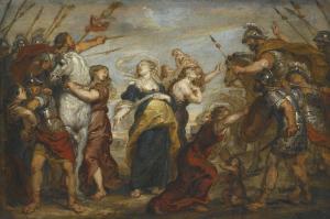 van EGMONT Justus 1601-1674,THE RECONCILIATION OF THE ROMANS AND THE SABINES,Sotheby's GB 2013-04-30