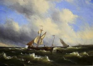 van EMMERIK Govert 1808-1882,Schepen voor de kust,1848,Venduehuis NL 2021-10-17