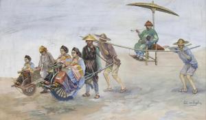 van ENGELEN Piet 1863-1924,Chinese travellers,Bonhams GB 2012-12-06