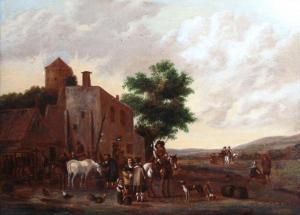 van ESSEN Cornelis 1700-1770,Scena rodzajowa,Sopocki Dom Aukcjny PL 2021-09-18