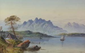 van EVERDINGEN Caesar Boëtius,A lake scene with mountains beyond,19th Century,Bellmans Fine Art Auctioneers 2017-11-14