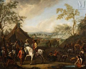 Van Falens Carl 1683-1733,Le campement de soldats,Millon & Associés FR 2023-06-27