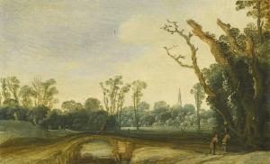 van GEEL Jacob 1584-1640,A WOODED LANDSCAPE WITH FIGURES,Sotheby's GB 2015-07-09