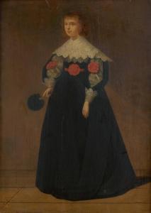 Van Geest Wybrand 1592-1659,Portrait de jeune fille en robe noire à creuvées t,Ferri FR 2018-05-24