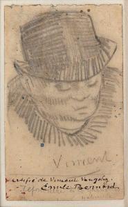van GOGH Vincent 1853-1890,Tête d'homme au chapeau,1886-87,Aguttes FR 2019-04-01