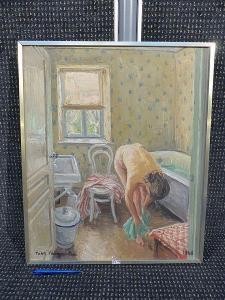 VAN GOOLEN Tony 1924-1985,Jeune femme dans sa salle de bain,VanDerKindere BE 2020-03-03