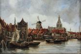 VAN GOURER 1900-1900,Dutch harbour scenes,Henry Adams GB 2013-10-10