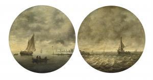VAN GOYEN Jan Jozefsz,A river landscape with fishermen drawing in their ,Christie's 2009-10-13