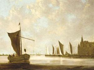 VAN GOYEN Jan Jozefsz 1596-1656,Shipping in a calm,Christie's GB 2014-06-05