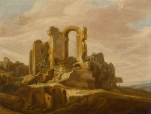 VAN GROENEWEGEN Pieter Anthonisz,Roman ruins with figures indistinctly,Sotheby's 2021-03-24