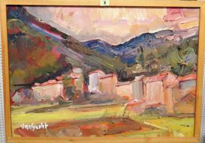 van GUCHT Jose 1913-1980,Hillside village,Bellmans Fine Art Auctioneers GB 2020-06-20