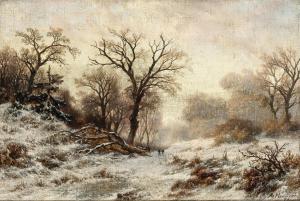 van HAANEN Remigius Adrianus 1812-1894,A winter landscape,1871,Palais Dorotheum AT 2024-02-21