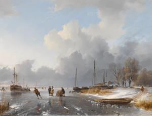 van HAANEN Remigius Adrianus 1812-1894,Winter landscape,1842,Sotheby's GB 2024-04-10