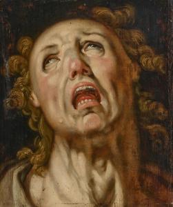 van HAARLEM Cornelis 1562-1638,Study of the head of a screaming man,Christie's GB 2023-07-07