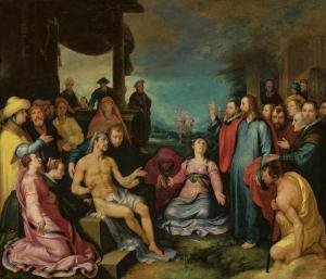 van HAARLEM Cornelis 1562-1638,The Raising of Lazarus,1602,Christie's GB 2023-07-06