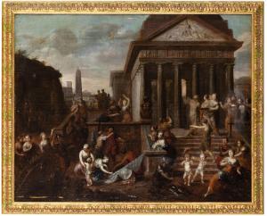 van HAL Jacob 1672-1750,Capriccio con scena storica,Wannenes Art Auctions IT 2024-03-05