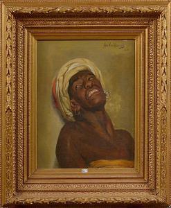 van HAMMEE Antoine 1836-1903,Portrait d'un maure,1881,VanDerKindere BE 2018-09-11