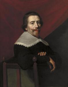van HASSELT Jacob 1597-1674,Self-portrait, half-length, seated in a black coat,Christie's 2007-12-05