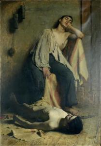 van HAVERMAET Charles 1895-1911,Sleep and his brother dead,Galerie Moderne BE 2022-02-21
