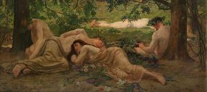 van HAVERMAET Charles 1895-1911,Sleeping bacchants,1898,Bernaerts BE 2017-10-10