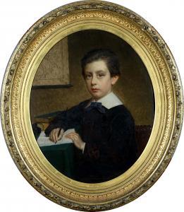 VAN HAVERMAET Pierre 1834-1897,Portrait de jeune homme,1873,Galerie Moderne BE 2021-06-21