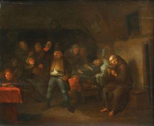 VAN HEEMSKERCK Egbert I 1634-1704,Familiari al capezzale del malato,Cambi IT 2023-11-09