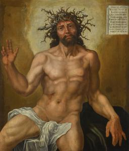 van HEEMSKERCK Maerten Jacobsz 1498-1574,CHRIST AS THE MAN OF SORROWS,1525,Sotheby's GB 2017-12-06