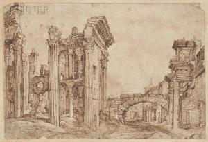 van HEEMSKERCK Maerten Jacobsz 1498-1574,Italian Ruins,Skinner US 2016-05-13